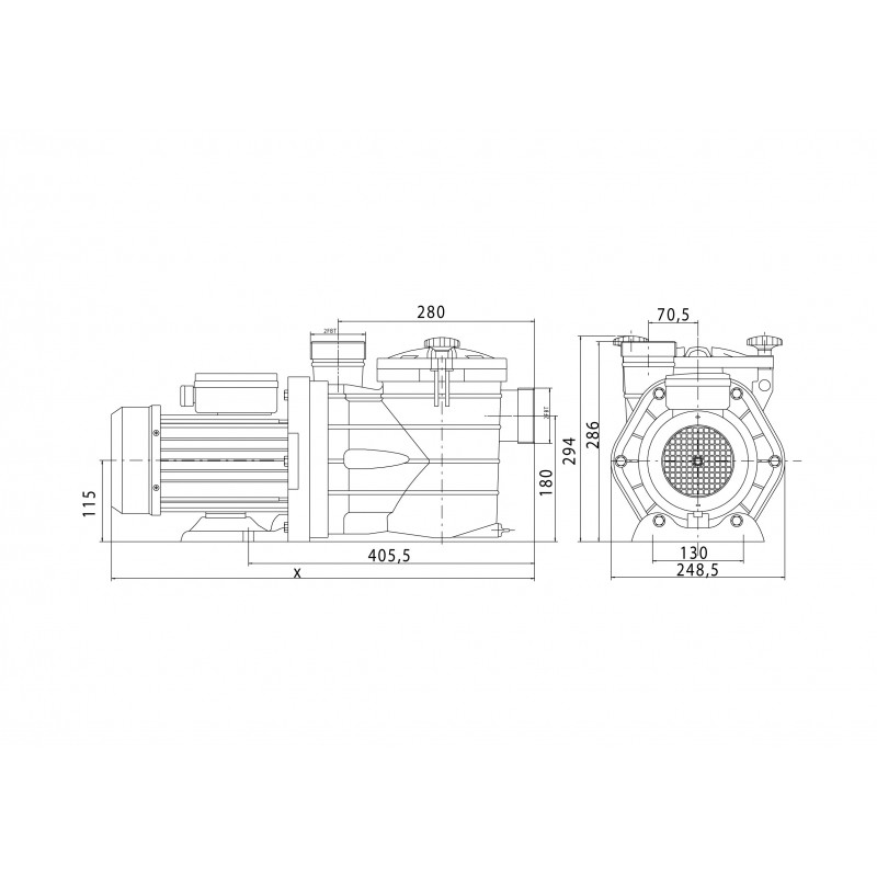 Pompe de filtration MJB 2 CV Tri | VIPOOL